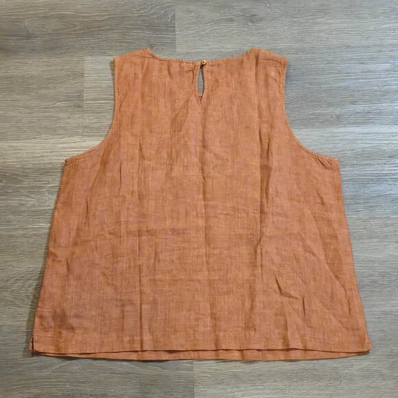 Eileen Fisher Tank Top Women's Size Large 100% Organic Linen Sleeveless EUC - Picture 6 of 7